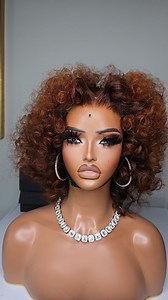 Short Curly Bouncy Ginger Color 100% Human Hair With 4x4 Lace Closure - Etsy Canada