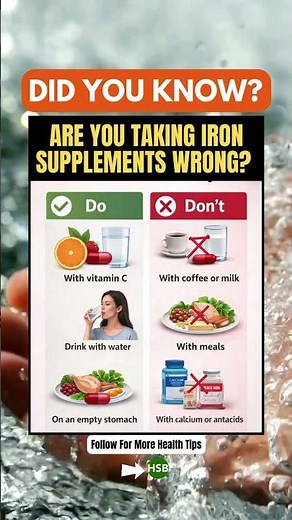 Are You Taking Iron Supplements Wrong? ⚠️