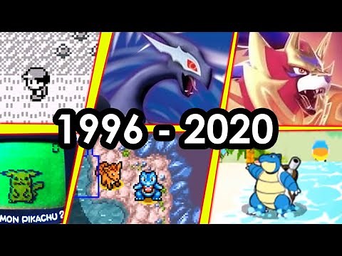 All Official Pokemon Games - 1996 to 2020 - With Gameplay