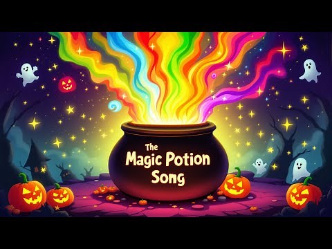 Magic Potion Song for Kids 🧪🎃 | Learn Colours! | Not Scary Halloween Song for Toddlers 🌈✨
