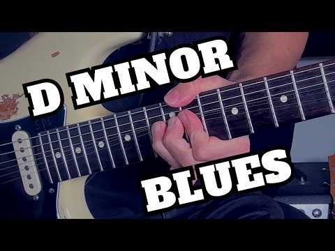 D Minor Blues Backing Track | Guitar Jam w. Stops
