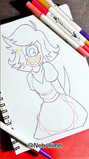 Drawing NIFFTY (2) (HAZBIN HOTEL) in my ART STYLE (p. 1) #art #vivziepop #hazbinhotel #hellaverse