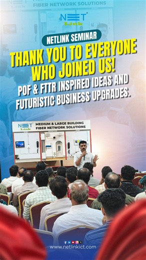Netlink ICT Private Limited on Instagram: "A big thank you to everyone who joined the NETLINK Seminar! 🙌 Your participation made it an inspiring success filled with innovative discussions and futuristic ideas. 🚀 With POF & FTTR leading the way, businesses are gearing up for smarter, faster, and more advanced network solutions. 🌐 #Netlink #TechSeminar #FTTR #POF #SmartNetworking #FiberTechnology #Innovation #FutureReady #DigitalConnectivity #TelecomSolutions #BusinessUpgrade #NetworkingInnovat