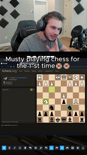Musty playing chess for the 1°st time#amustycow #musty #mustyflick