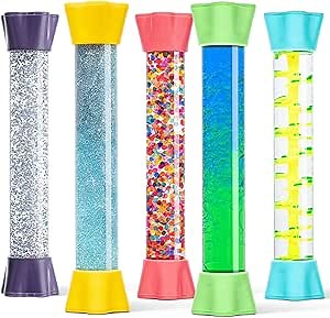 Special Supplies Liquid Motion Bubbler Toy Cool Tubes Colorful Hourglass Timer with Droplet Movement, Bedroom, Sensory Play for Home or School (Style 2)