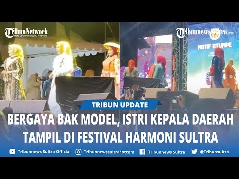 Bak Model, Istri Kepala Daerah se Sulawesi Tenggara Ramaikan Fashion Show HUT Sultra di Kolaka