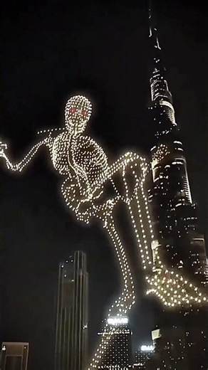 other light show formation versus this light formation is enough mc ☠️💀