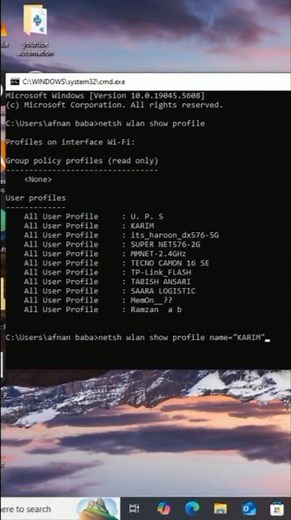 How to find wifi password with cmd