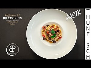 Pasta with tomatoes, olives, and tuna. My recipe for a quick, delicious meal