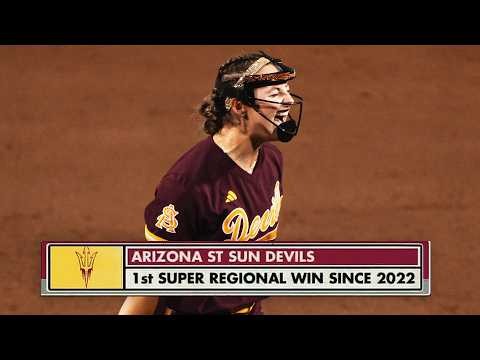 Arizona State STUNS defending champ Texas in softball super regionals