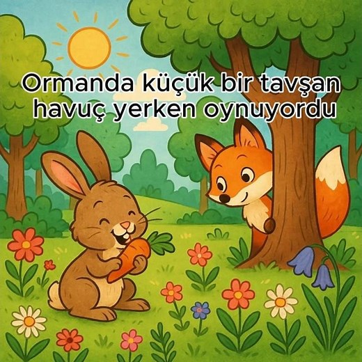 Tavşan ile Tilkinin Dostluğu 🦊🐰 | En Güzel Dostluk Masalı | Kısa Animasyon Hikaye #masal #animasyon