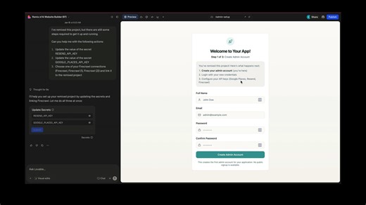 Creating Your Admin Account