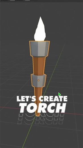 How to create torch in blender #blender #3d #3danimation #simple #subscribe #animation #blenderbim