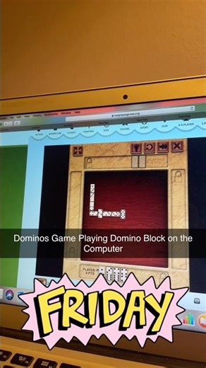 Dominos Game Playing Domino Block on the Computer