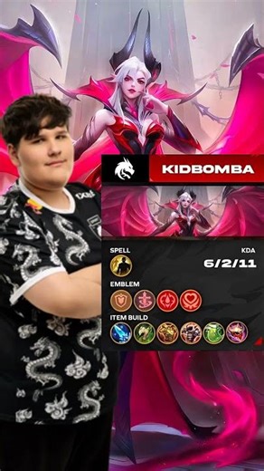 KIDBOMBA ALICE BUILD 😱🔥 PRO PLAYER SETUP THAT MELTS RANK | MLBB SHORTS