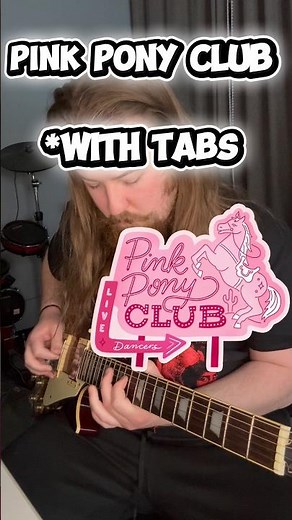 Pink Pony Club metal guitar cover! With tabs! #pinkponyclub #guitarcover #metalcover #chappellroan