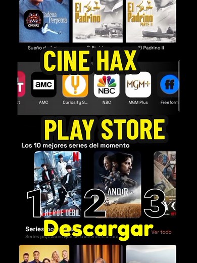 CINE HAX 🆓 en la Play Store de Google. No se lo pierdan 🍿 #cinehax #playstore #peliculas #series #apps #app #fyp #parati
