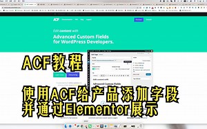ACF自定义字段插件教程：如何给产品添加字段并通过Elementor模版展示