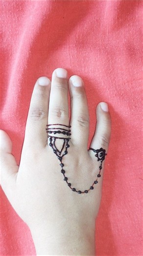 Easy Ring Style Mehndi Design | Simple Finger Ring Mehndi Design for Beginners🌸✨#trendingshorts