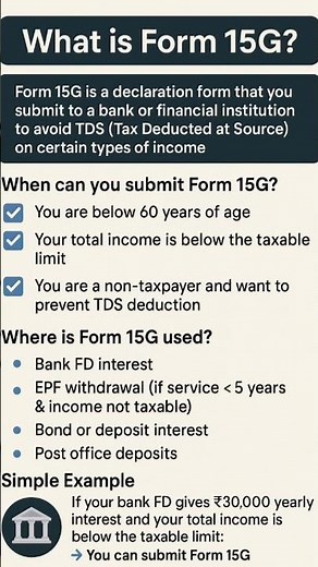 Form 15G Explained | Stop TDS Deduction Instantly
