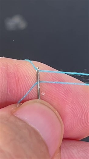 Detailed Needle Threading Tutorial with Blue Floss