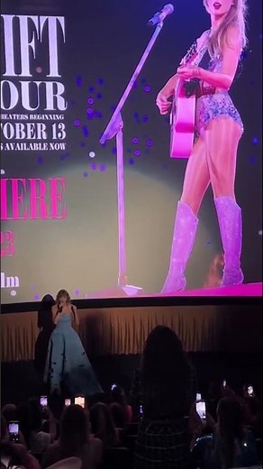 Taylor Swift introduces her Eras Tour movie to theater full of fans at Los Angeles premiere