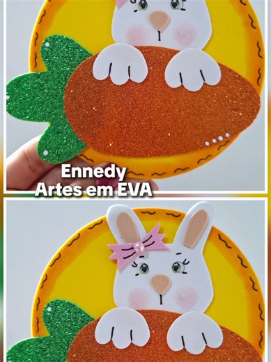Lembrancinha para Páscoa usando cd e eva 💿🧡 . Molde em PDF r$ 5,00 Fale comigo no WhatsApp para adquirir 75 99918-2667 . Aceito encomendas Envio para todo Brasil 🇧🇷 . #páscoa #lembrancinhas #coelho #feitoamao #cd