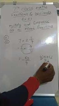 7th class maths | Fractions and Decimals | Exercise 2.1 6(c)