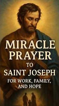 Miracle Prayer to Saint Joseph for Work, Family, and Hope #SaintJosephPrayer #sanjose