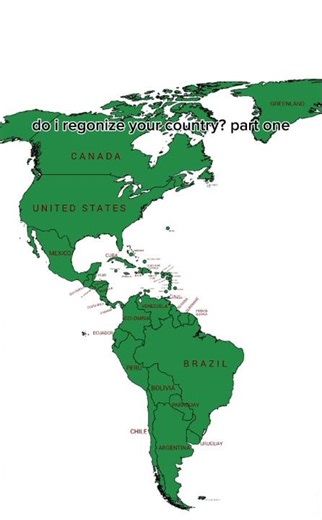 do i regonize your country? part one north and south america