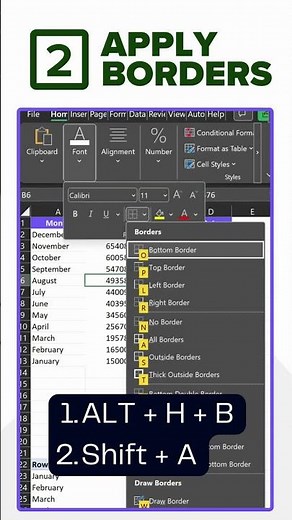 3 Shortcuts To Create A Pivot Table, Apply Borders, Find and Replace - Tutorial by Ajelix #excel