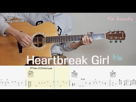 Heartbreak Girl(5sos) | Fingerstyle Guitar Tutorial TAB & Chords & Lyrics