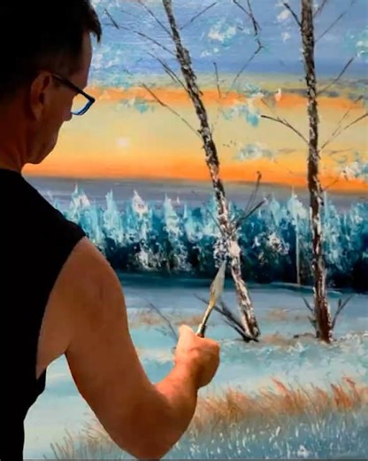 How I Build Layers in Oil Paint (Palette Knife Technique) #oilpainting #tutorial