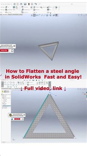 How to Flatten a steel angle in #solidworks Fast and Easy!