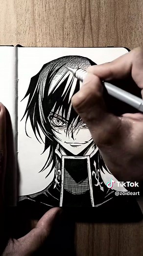 How to Draw Lelouch Lamperouge from Code Geass