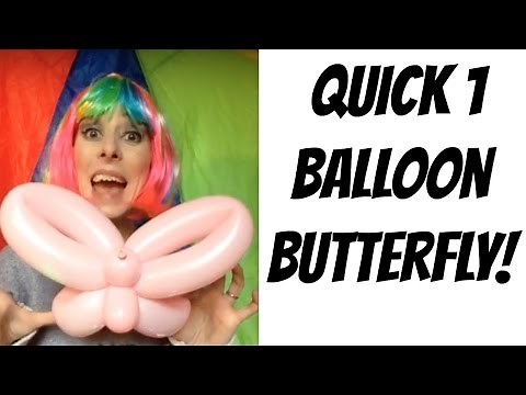 Super fast one balloon butterfly tutorial
