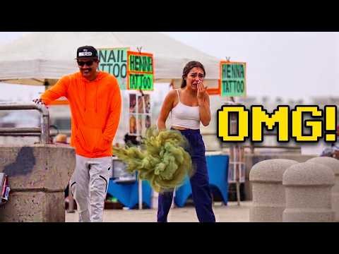 LOUD Fart Prank At The Beach! (Hilarious Public Reactions)