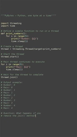threading basics #python #showcase
