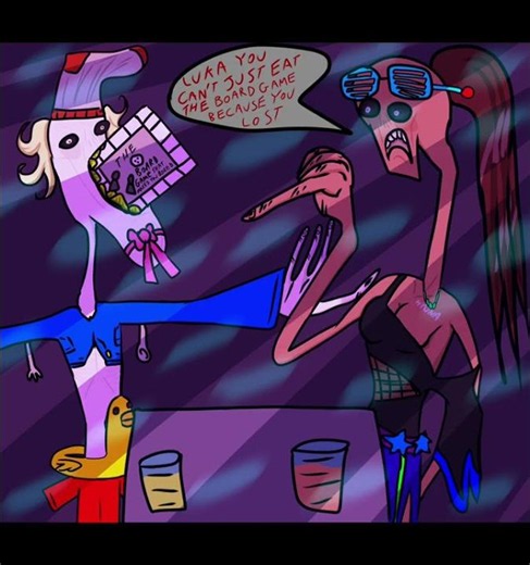 I have drawn the alien stage characters at a party