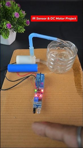 IR Sensor Water Pump Controller: Auto On/Off Project #shorts #waterpump #scienceexperiment