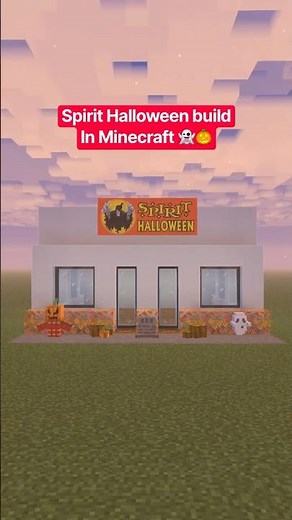Built a Spirit Halloween in Minecraft! 🎃 #minecraft