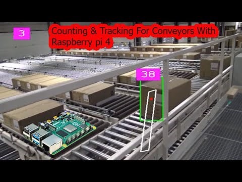 raspberry pi 4 object detection tracking and counting | Object Counting Conveyor using Python OpenCV