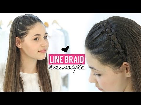 Line braid hairstyle tutorial | Step by step