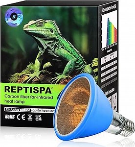 Heat Lamp Bulb, 100 Watt Infrared Heat Bulb, Non-Luminous Self-Ballasted Bulb, Deep Dome Lamp Fixture, Immediate Heat-Up, 24 Hour Heat Source for Reptiles and Amphibians