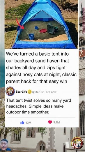 How does a simple tent transform backyard play into hassle-free fun?