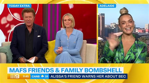MAFS bride, Alissa teases more drama while singing David's praises. #9Today | WATCH LIVE 5.30am | TODAY