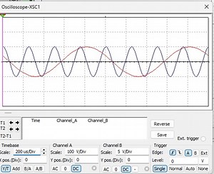 Given the oscilloscope graph with the following settings:Timeb... | Filo