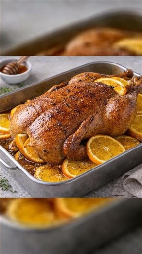 Roasted Duck with Oranges and Honey - Simple Food #shorts