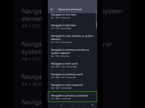 Latest keyboard shortcut from new latest TalkBack for blind keyboard actions and shortcut