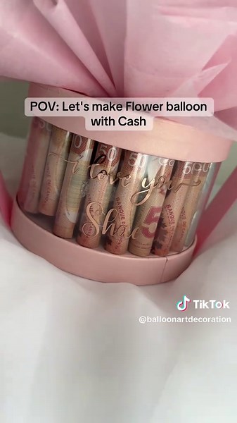 Flower Balloon Tutorial with Cash Gift